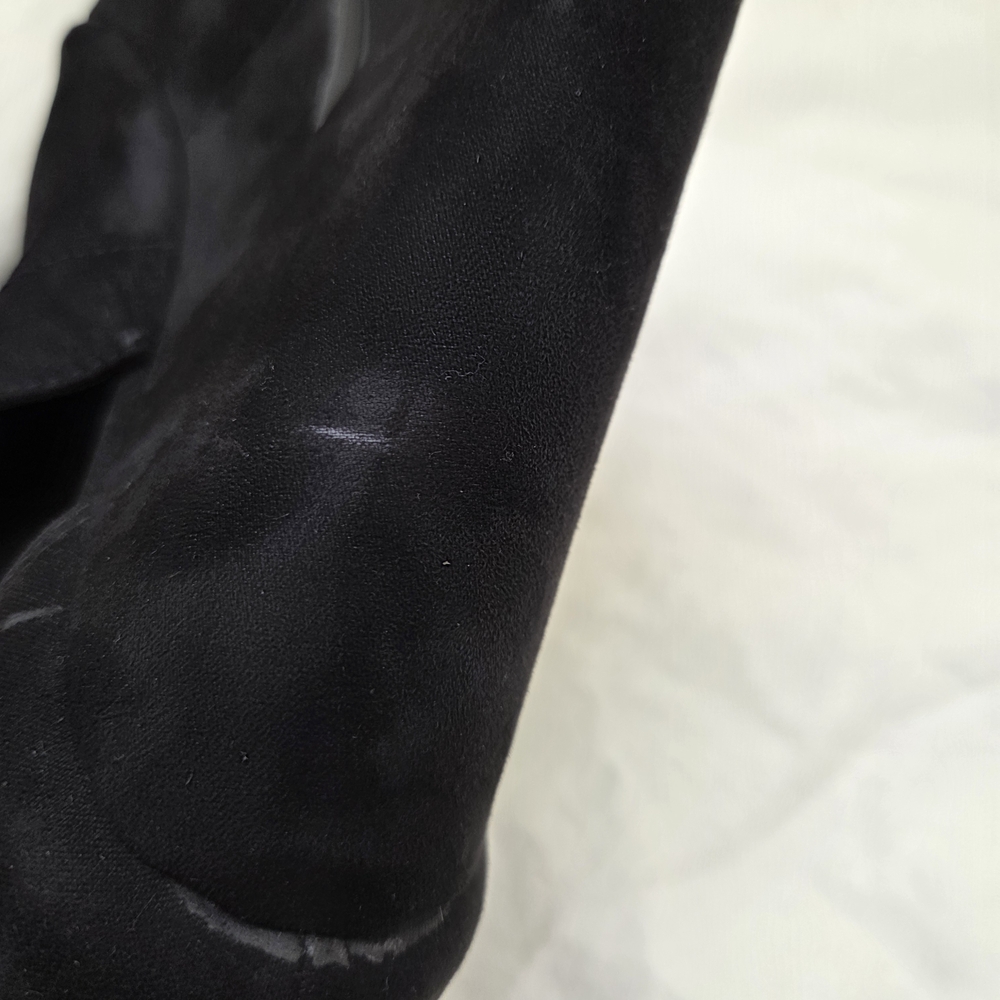 Carlos by Carlos Santana Black Suede Chunky Open Toe Heels | Size 6 | 4” Heel - Picture 11 of 13